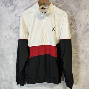 Jordan Brand Jacket - Mens Large Windbreaker 1/2 Zip Colorblock G4